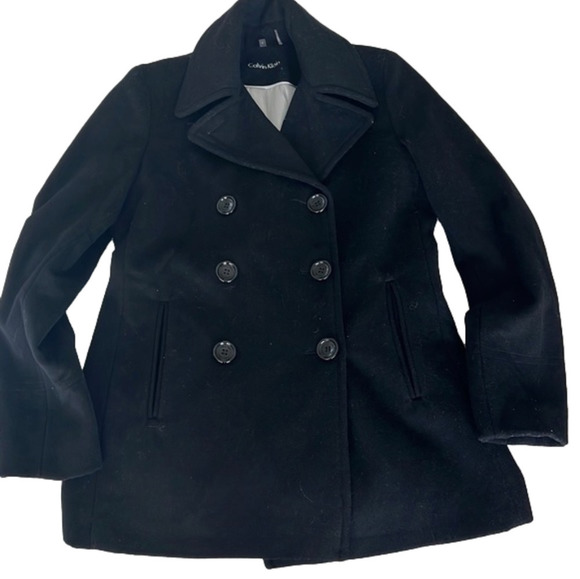 Calvin Klein Jackets & Blazers - Calvin Klein Double Breasted Peacock with Wool scarf. Size 6